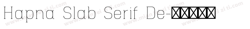 Hapna Slab Serif De字体转换